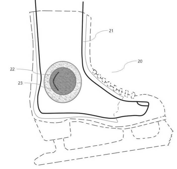 특허 제10-1976382호(스케이트화 발목하부 보호장치, 김민구, 
